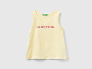 Canotta con logo in cotone bio
