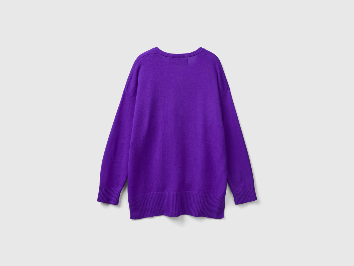 Maglia scollo a V over fit