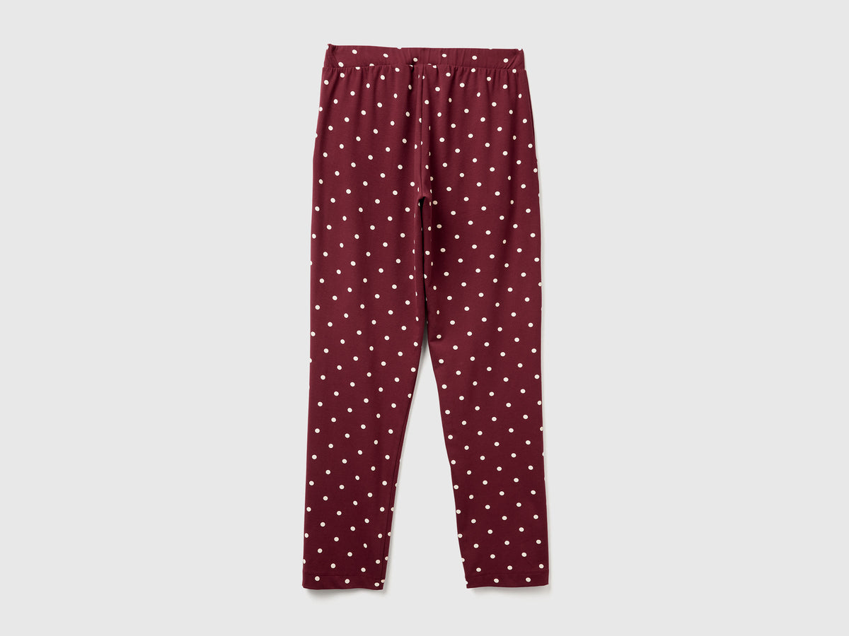 Pantaloni caldi a pois