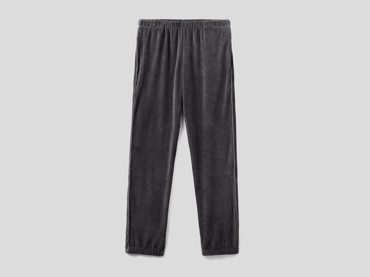 Pantaloni in ciniglia da donna grigio scuro | Benetton Outlet