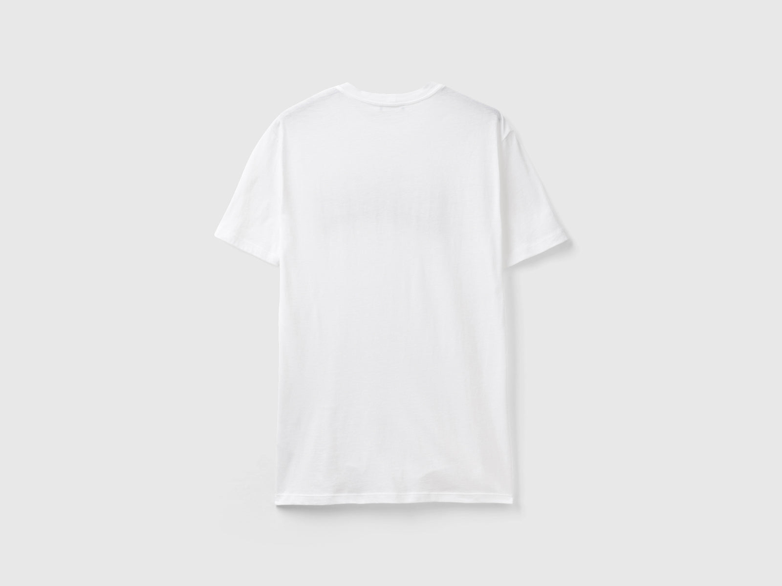 T-shirt in cotone leggero da uomo bianco 2 | Benetton Outlet