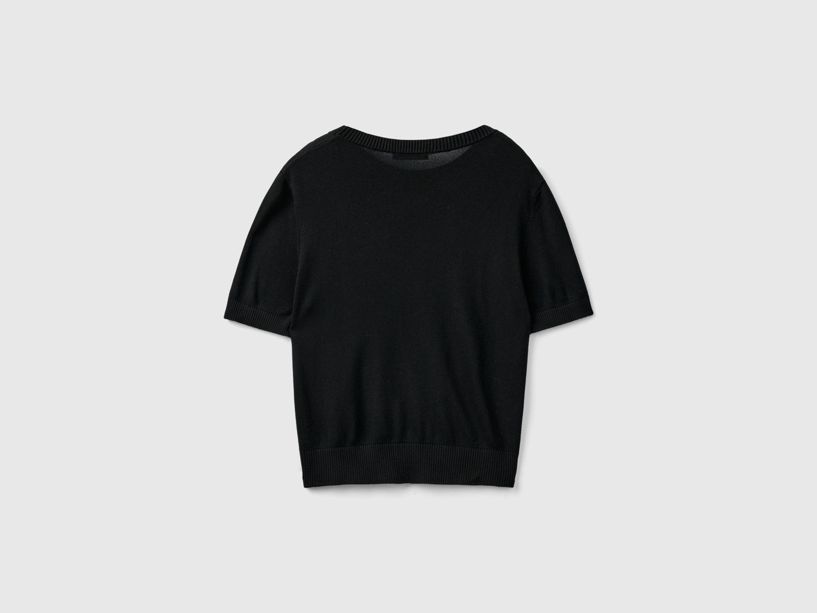 Maglia a manica corta da donna nero 2 | Benetton Outlet