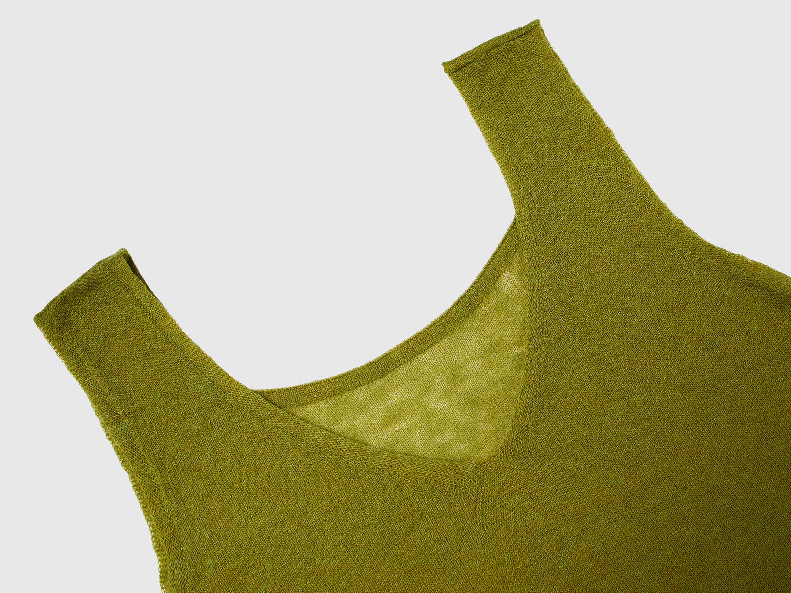 Canotta reversibile in misto alpaca da donna verde militare 3 | Benetton Outlet