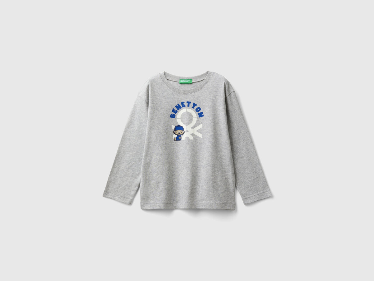 T-shirt manica lunga in cotone bio