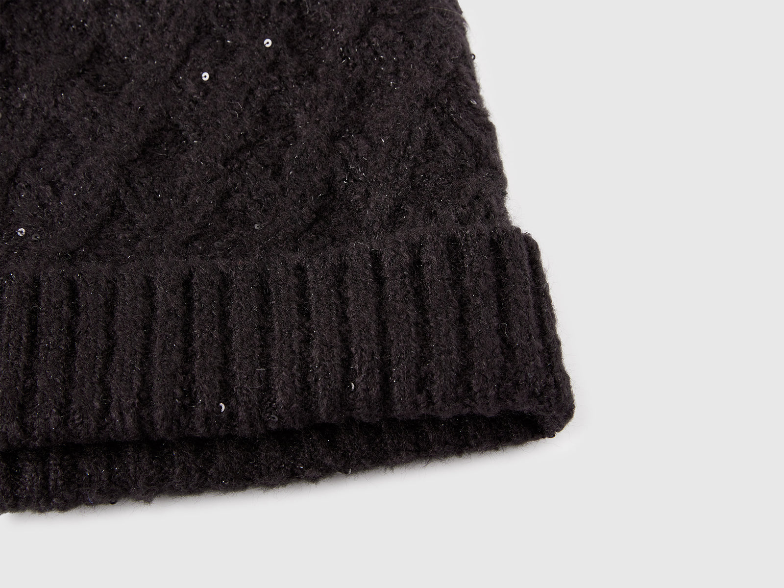 Cappello con lurex da bambina nero 3 | Benetton Outlet