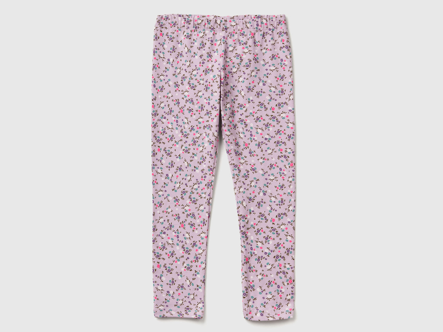 Leggings a fiori da bimba rosa | Benetton Outlet