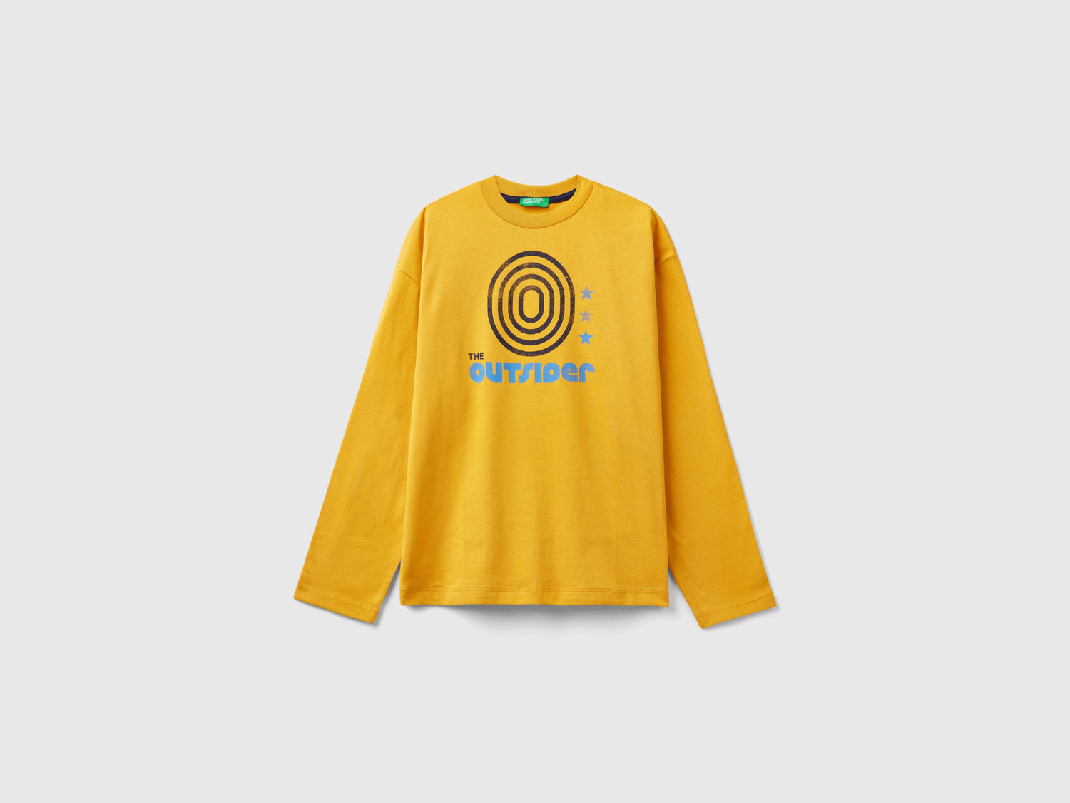 T-shirt in caldo cotone con stampa da bambino giallo | Benetton Outlet