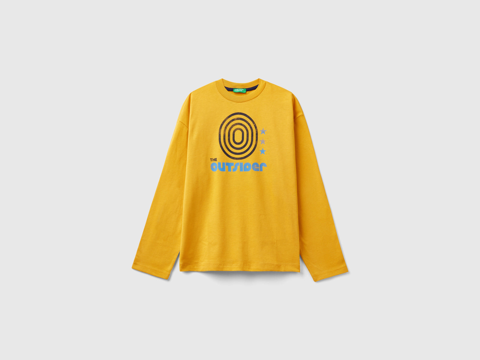 T-shirt in caldo cotone con stampa da bambino giallo | Benetton Outlet