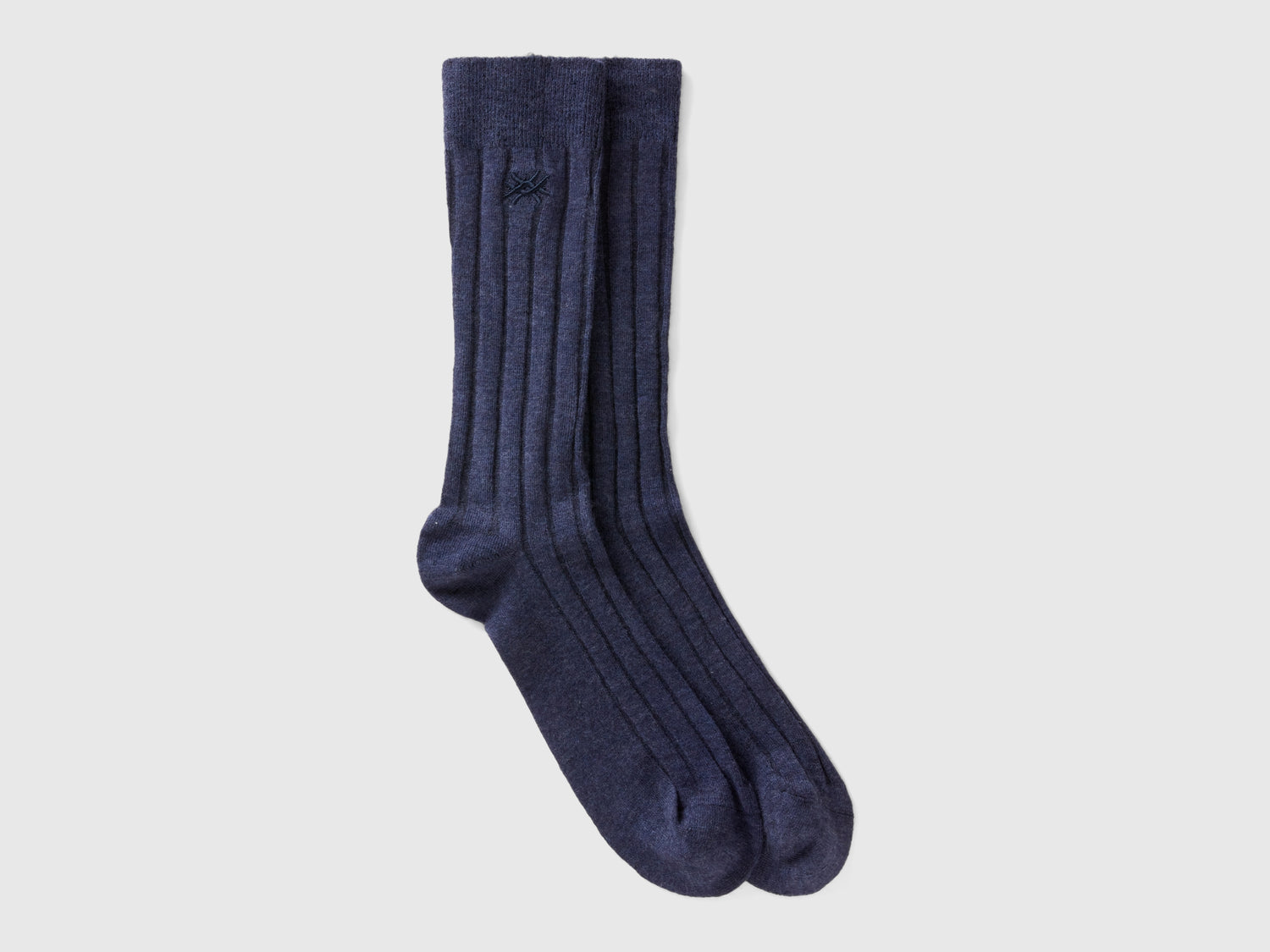 Calzini lunghi in misto cashmere da uomo blu scuro | Benetton Outlet