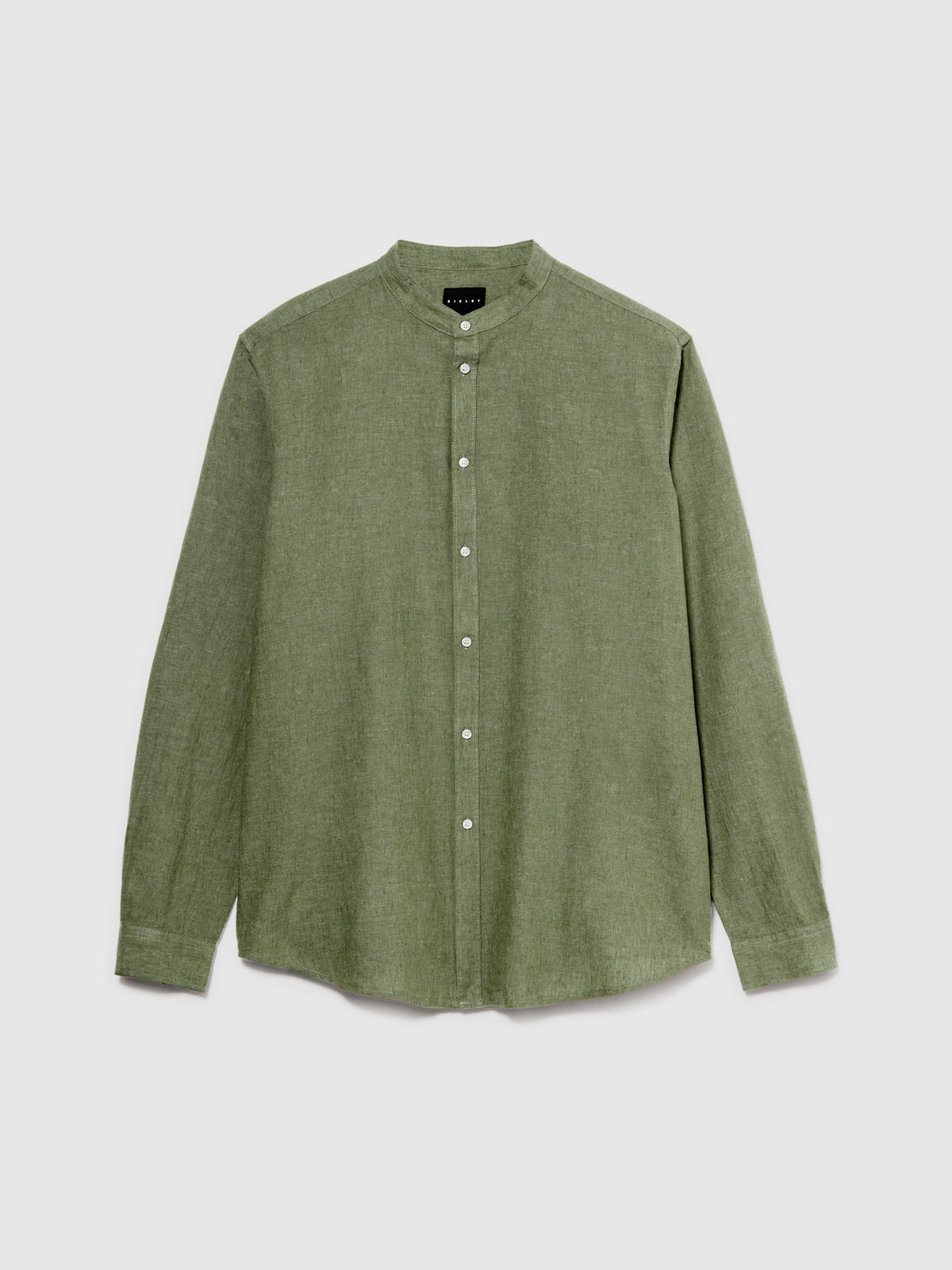 Camicia alla coreana in misto lino