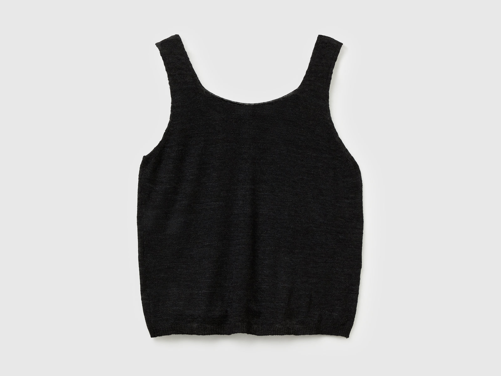 Canotta reversibile in misto alpaca da donna grigio scuro 2 | Benetton Outlet