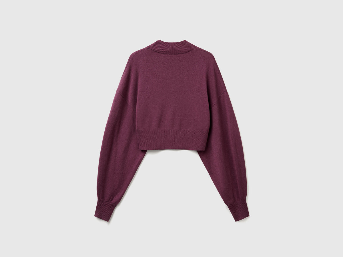 Maglia lupetto cropped