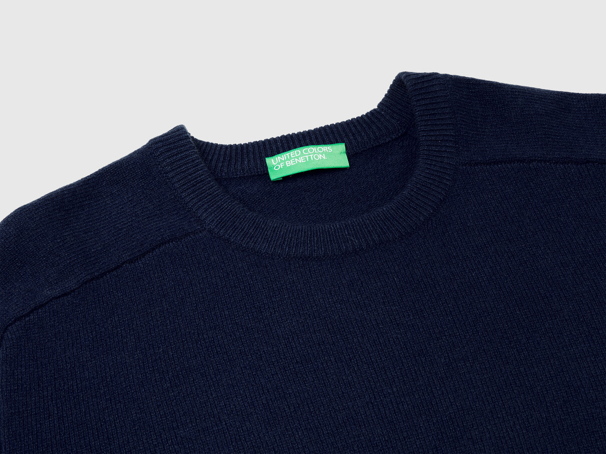 Maglia girocollo in pura lana Merino