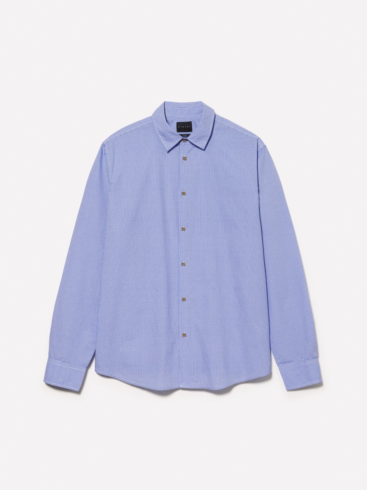 Camicia azzurra stampata 100% cotone bio da uomo azzurro | Sisley Outlet