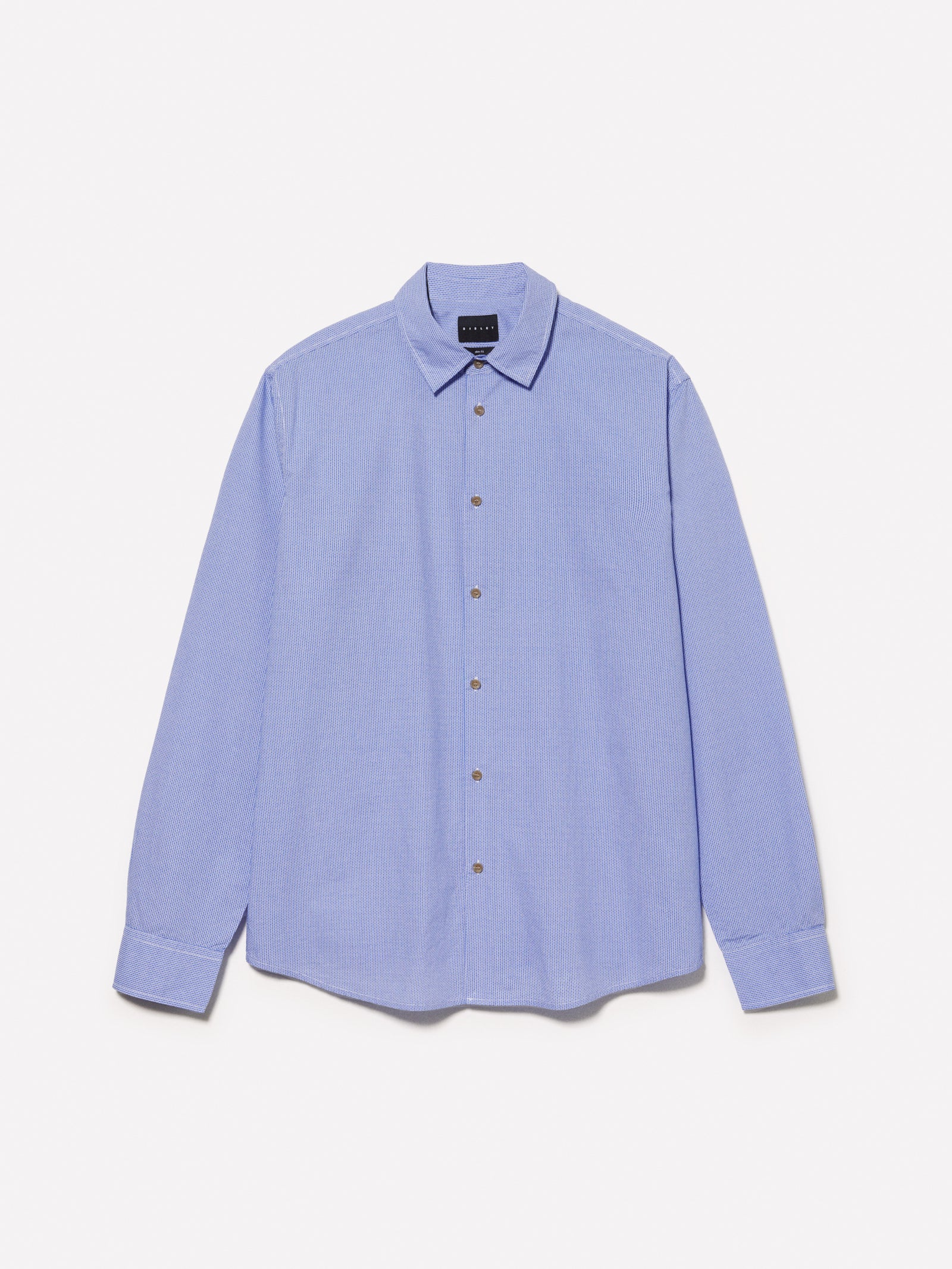 Camisa azul estampada 100% algodón orgánico da uomo azzurro | Sisley Outlet