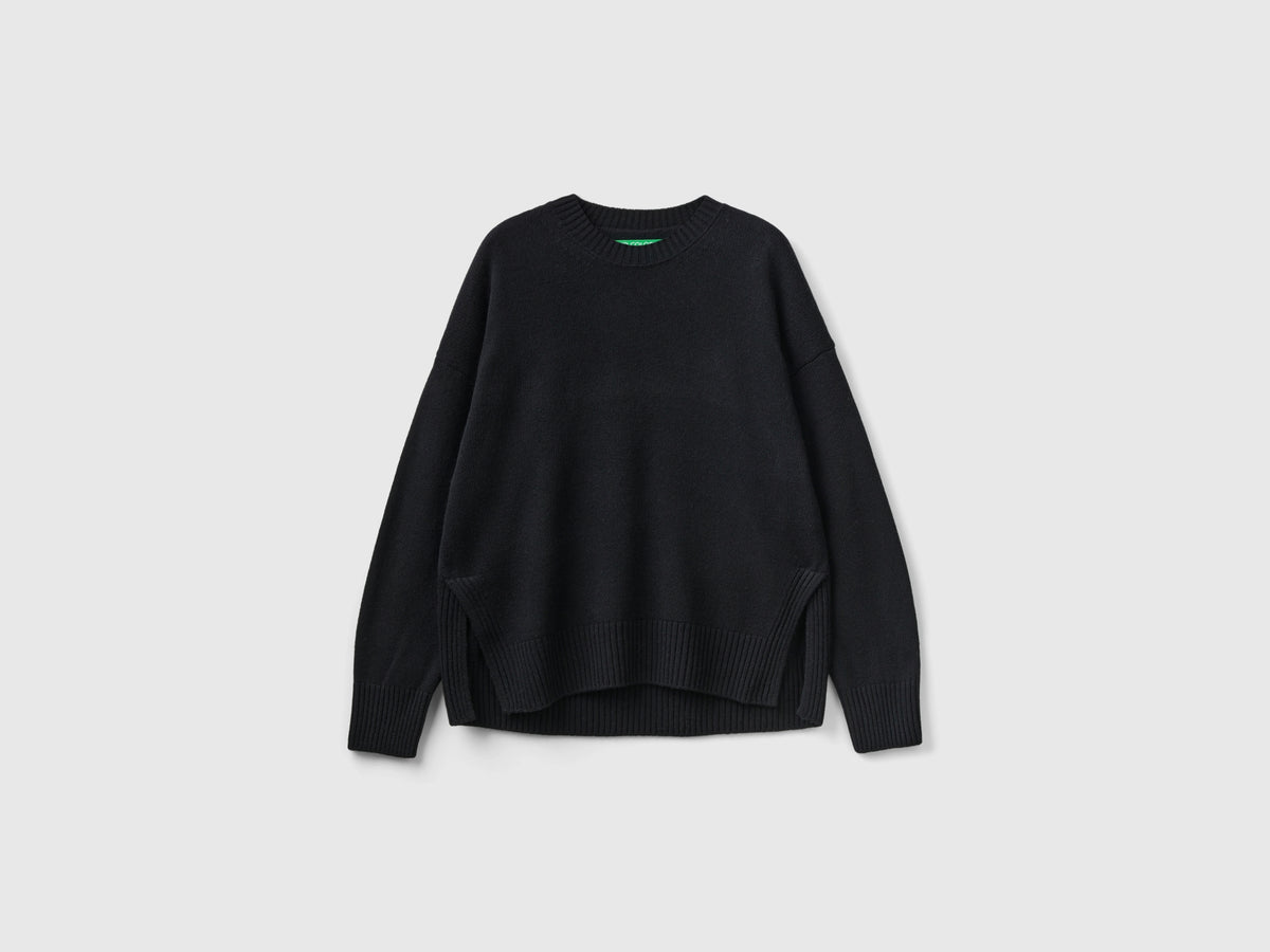 Maglia boxy fit in misto lana