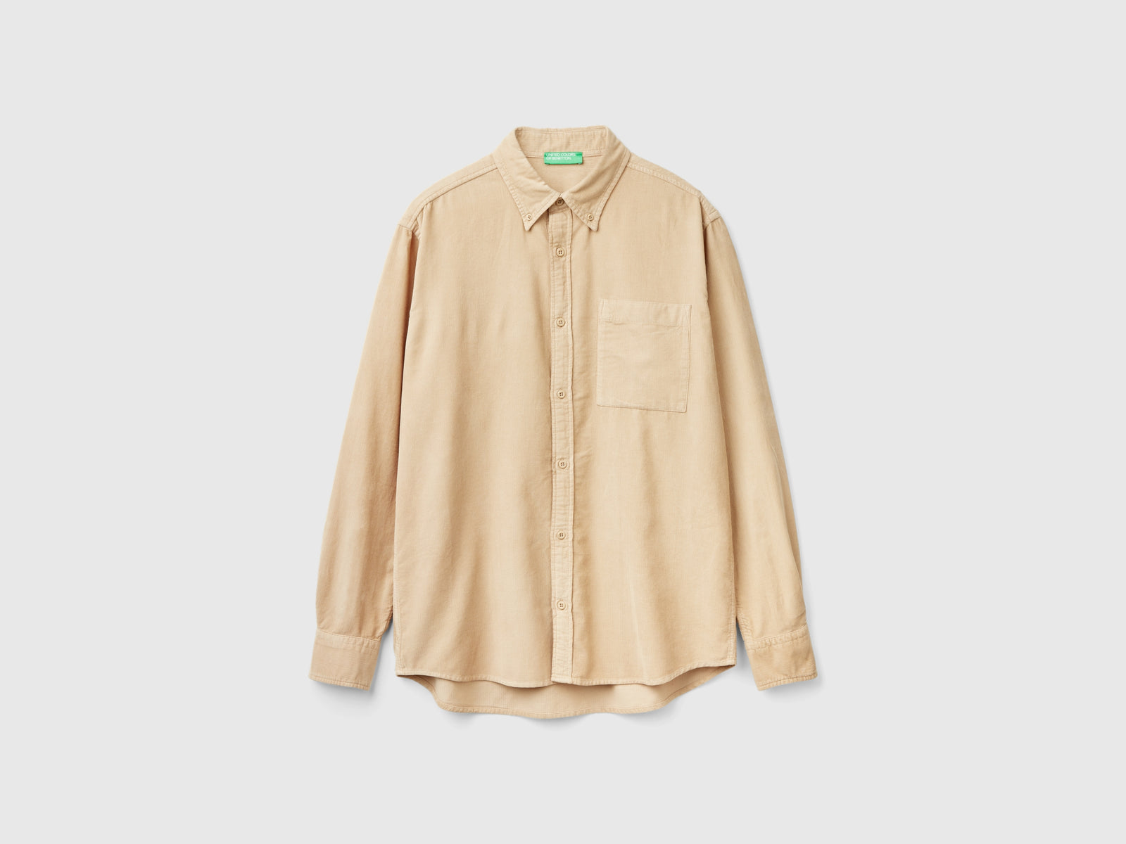 Corduroy shirt da uomo beige | Benetton Outlet