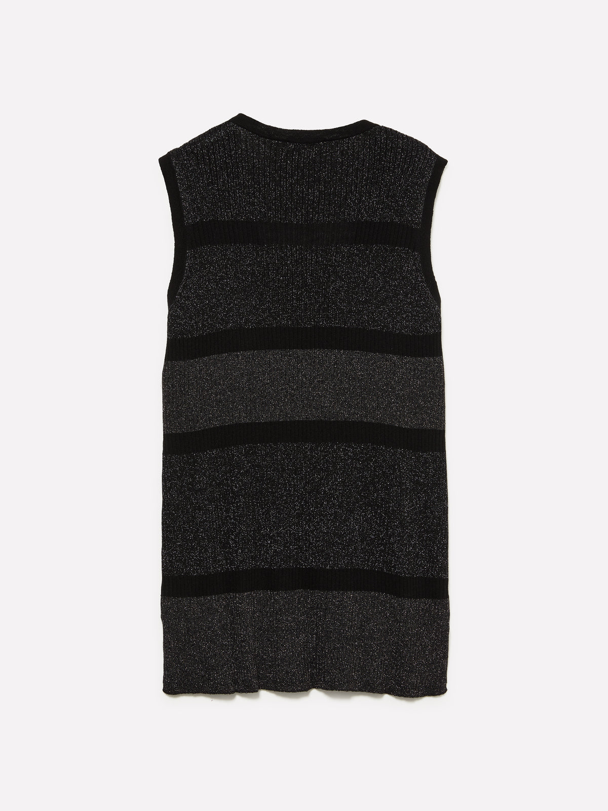 Maxi gilet color block con lurex