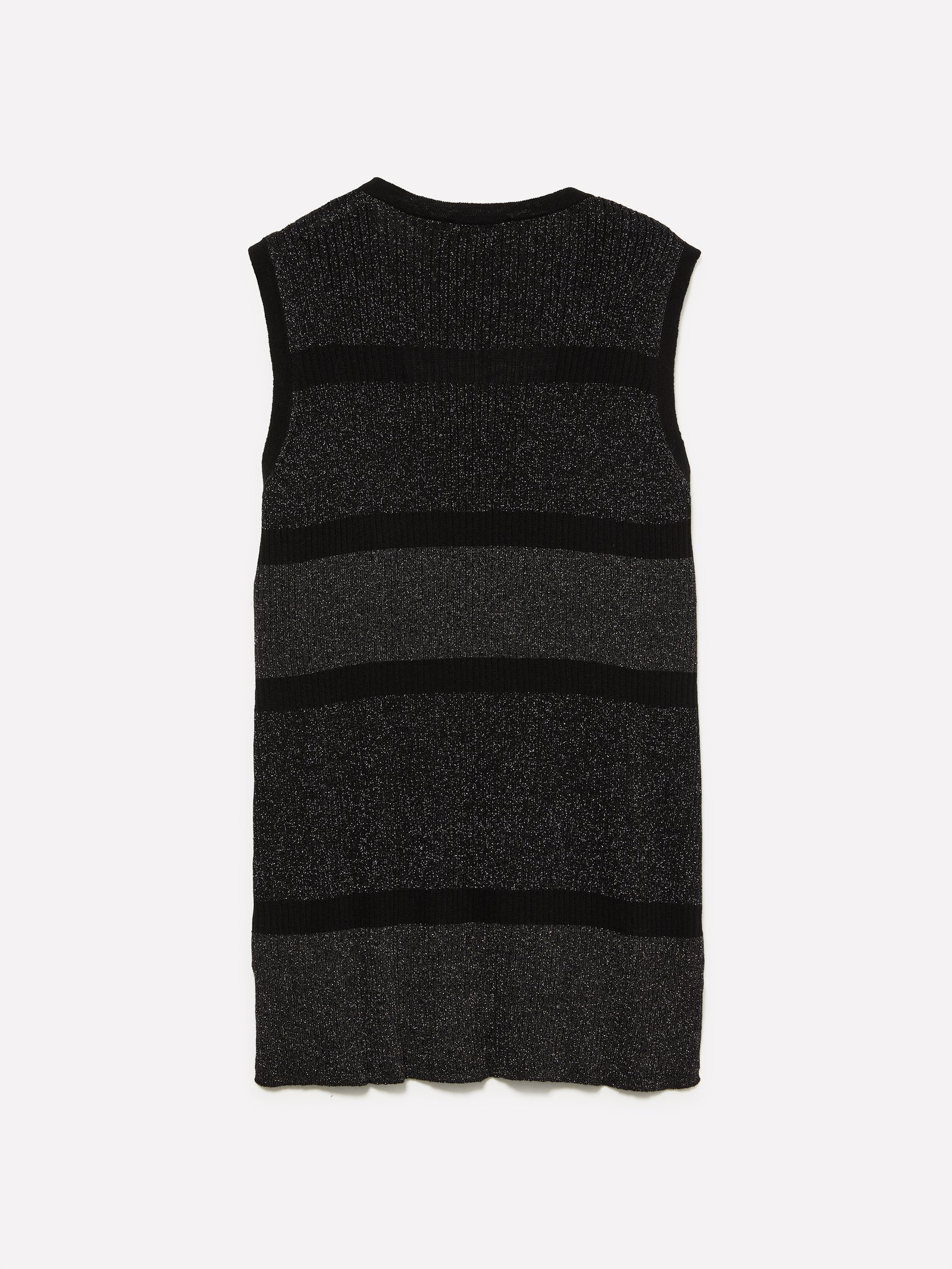 Maxi gilet color block con lurex da donna nero 2 | Sisley Outlet