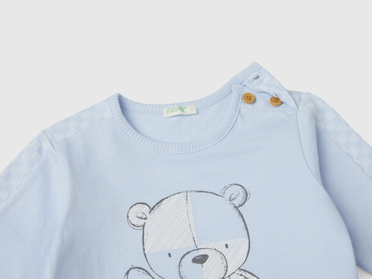 T-shirt optical con stampa orsetto