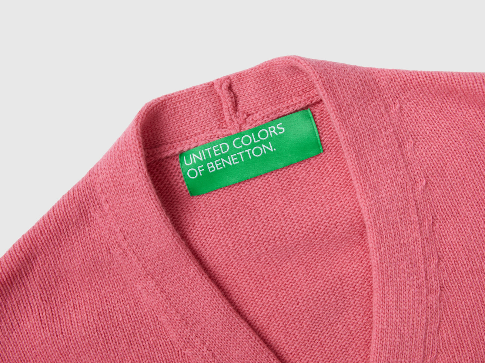 Cardigan con intarsi floreali da donna rosa 3 | Benetton Outlet
