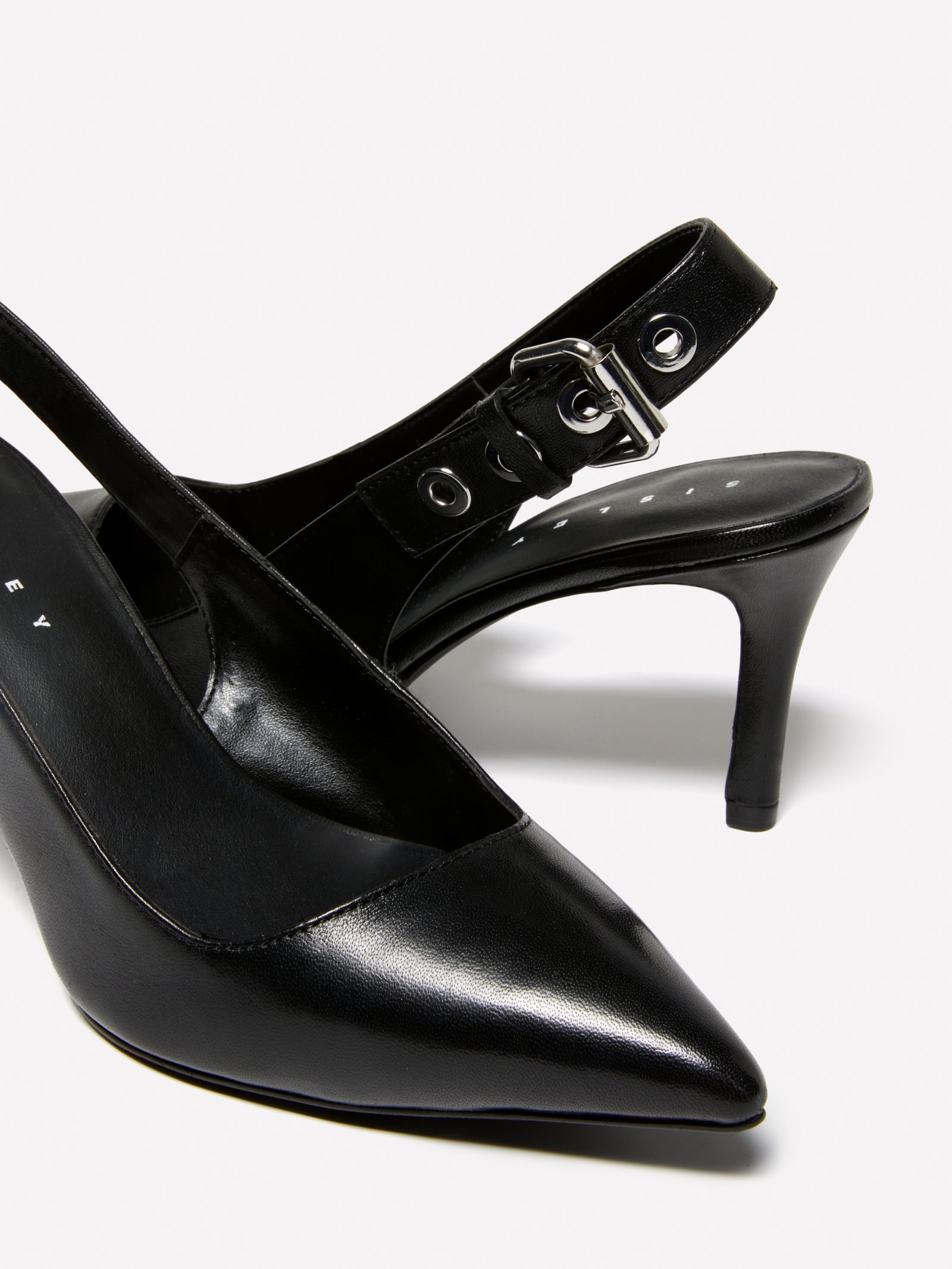 Décolleté in pelle con fibbia da donna nero 3 | Sisley Outlet