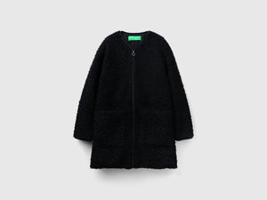Cappotto teddy in pelliccetta sintetica