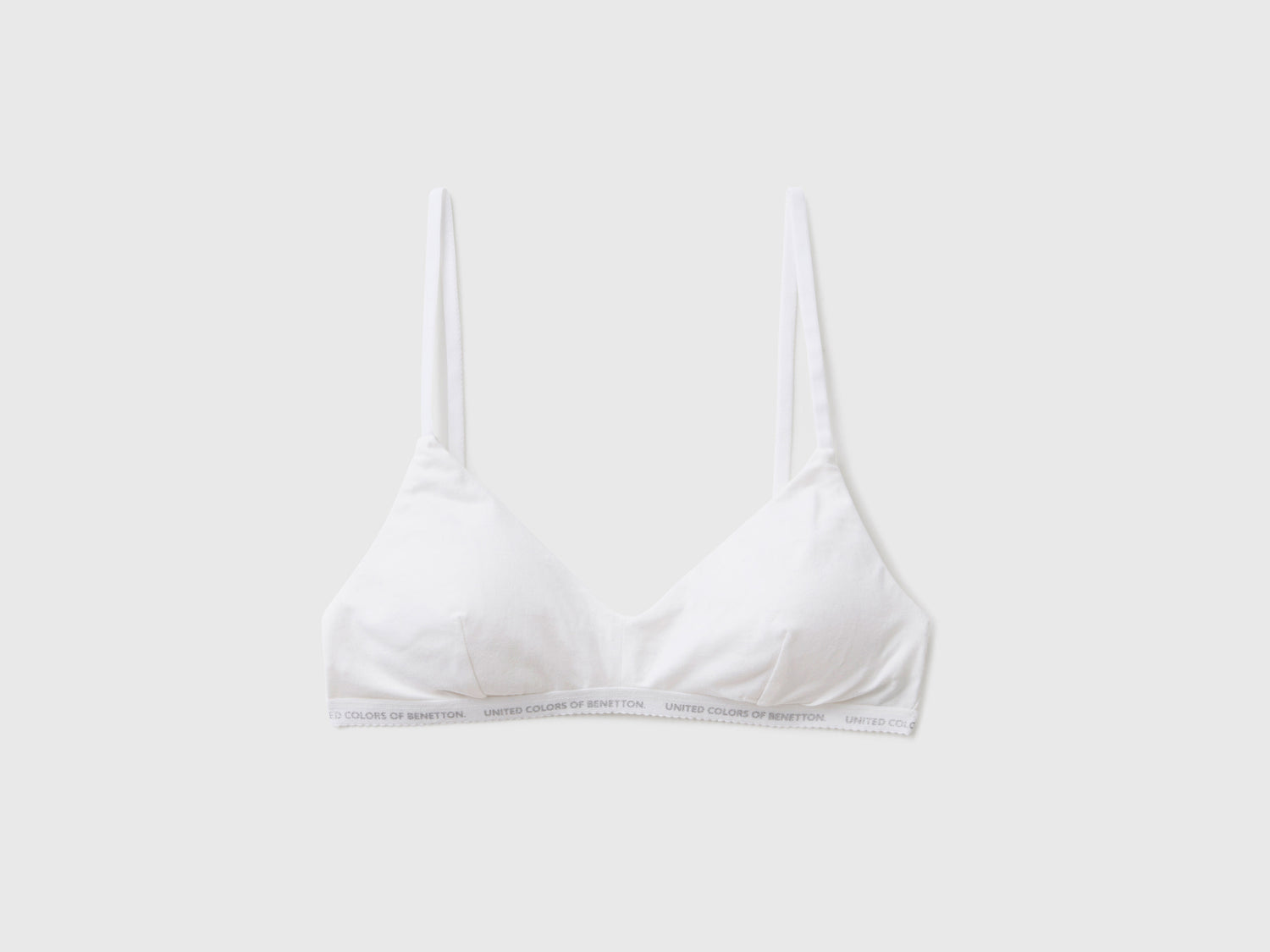 Brassiere in cotone biologico stretch da donna bianco | Benetton Outlet