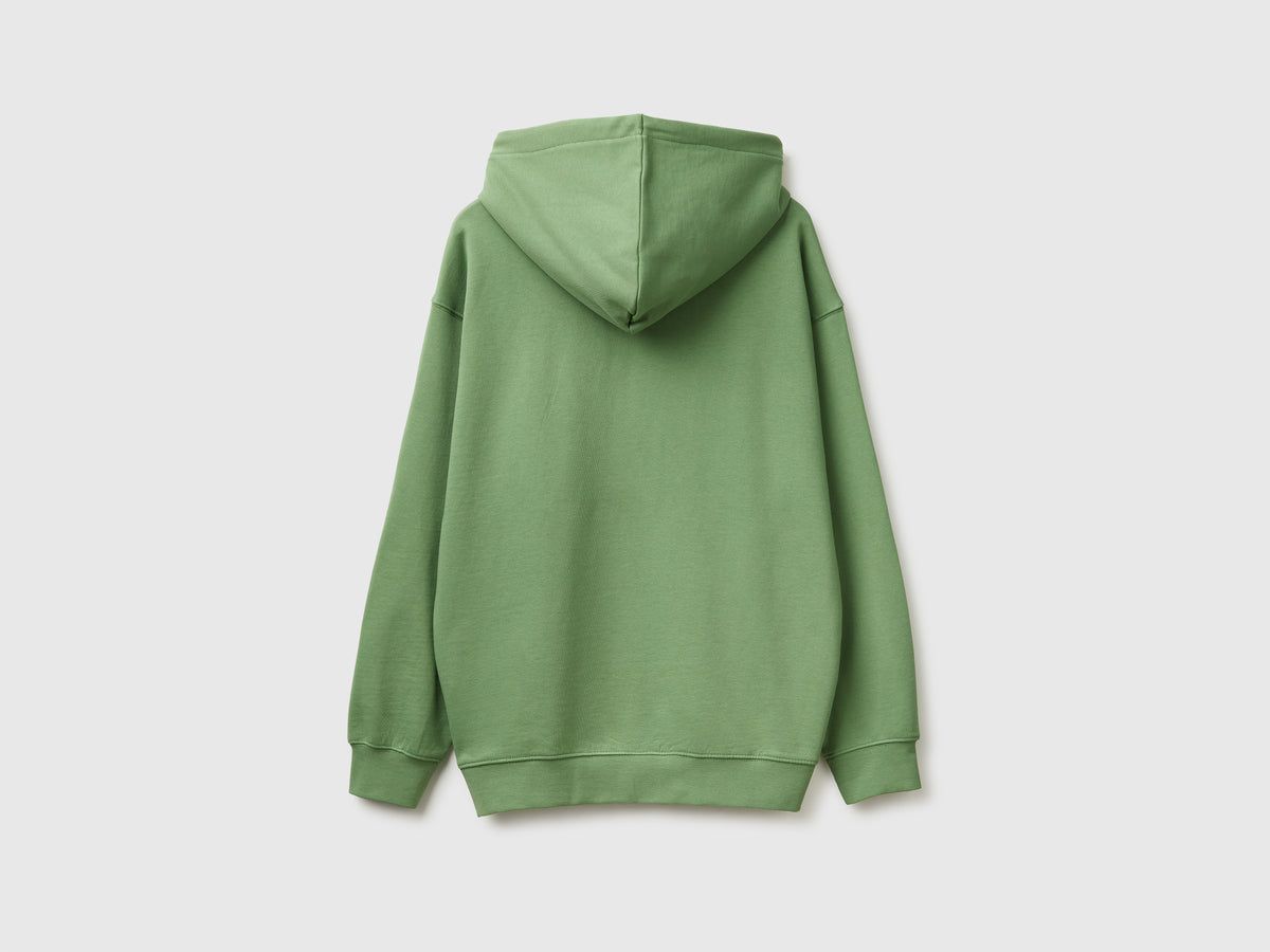 Felpa in cotone con cappuccio