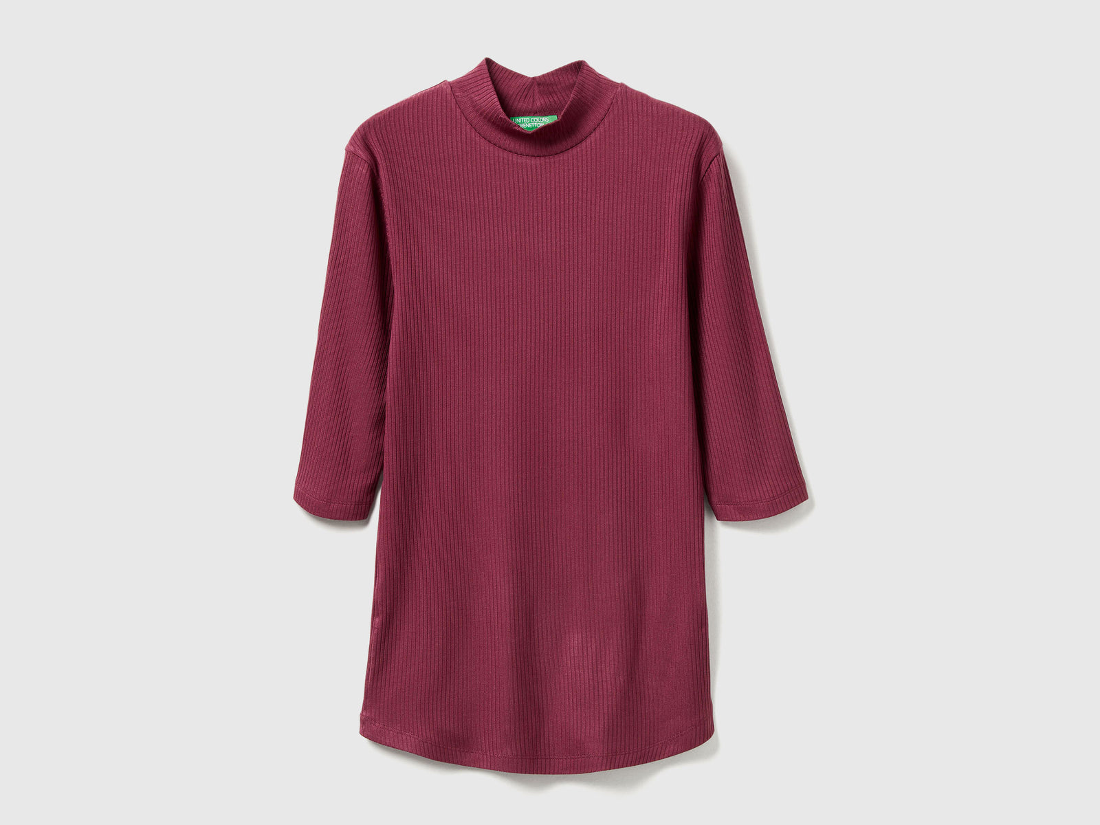 T-shirt slim fit da donna prugna | Benetton Outlet