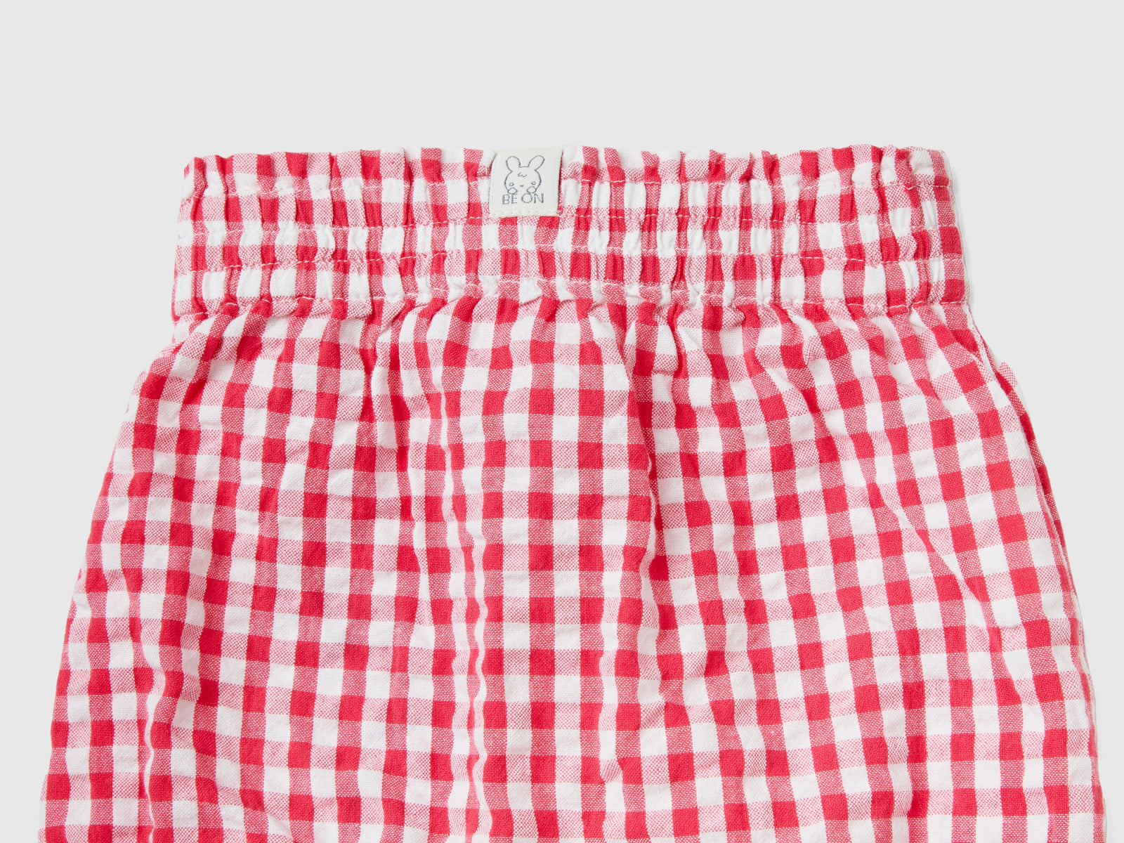Pantaloni corti vichy da neonato fucsia 2 | Benetton Outlet