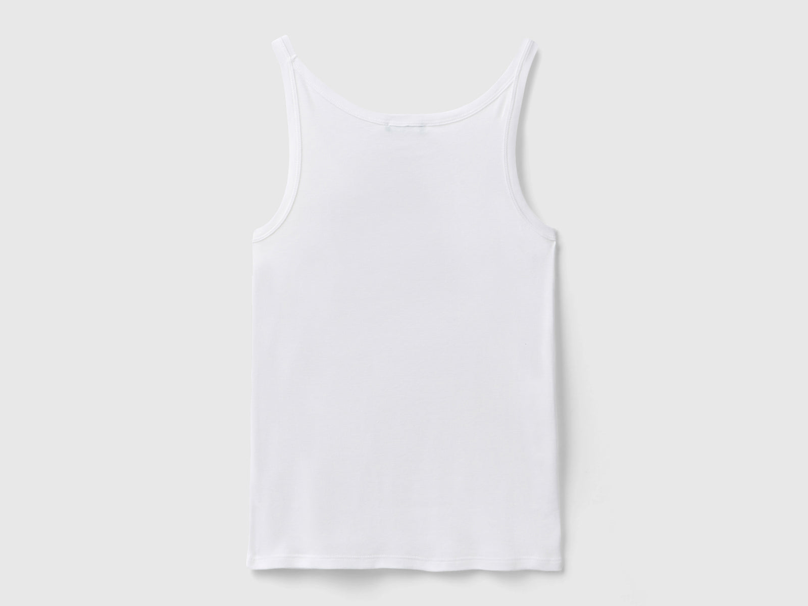 Canotta in puro cotone da donna bianco 2 | Benetton Outlet