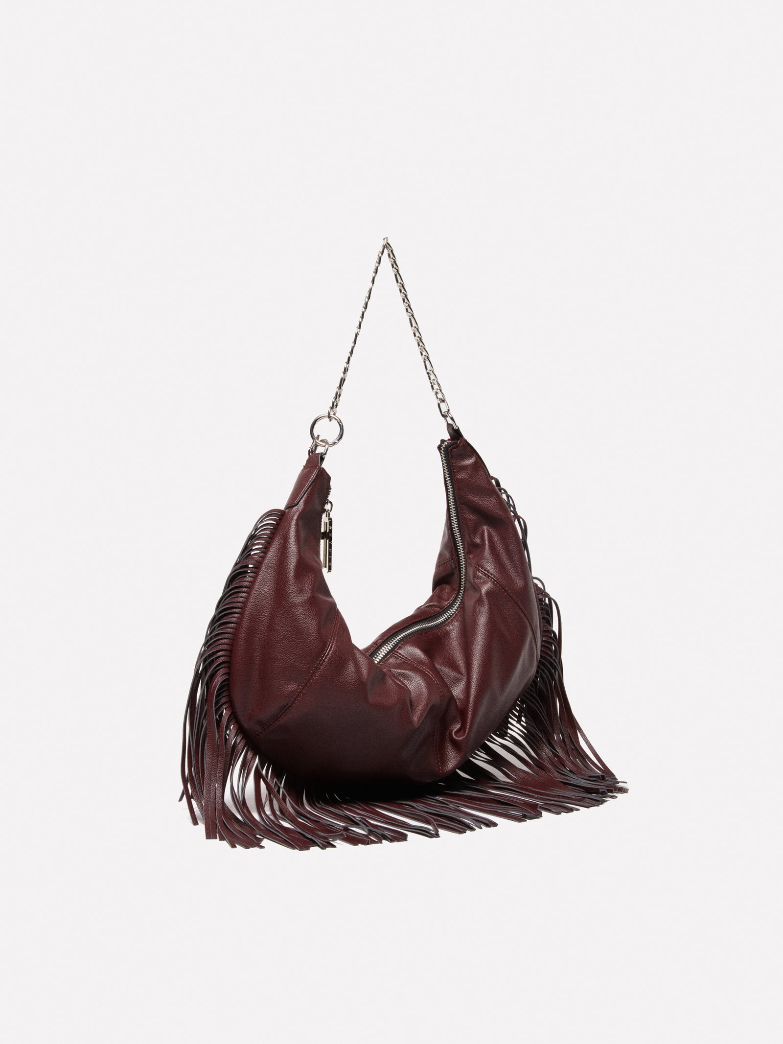Borsa con frange da donna bordeaux 4 | Sisley Outlet