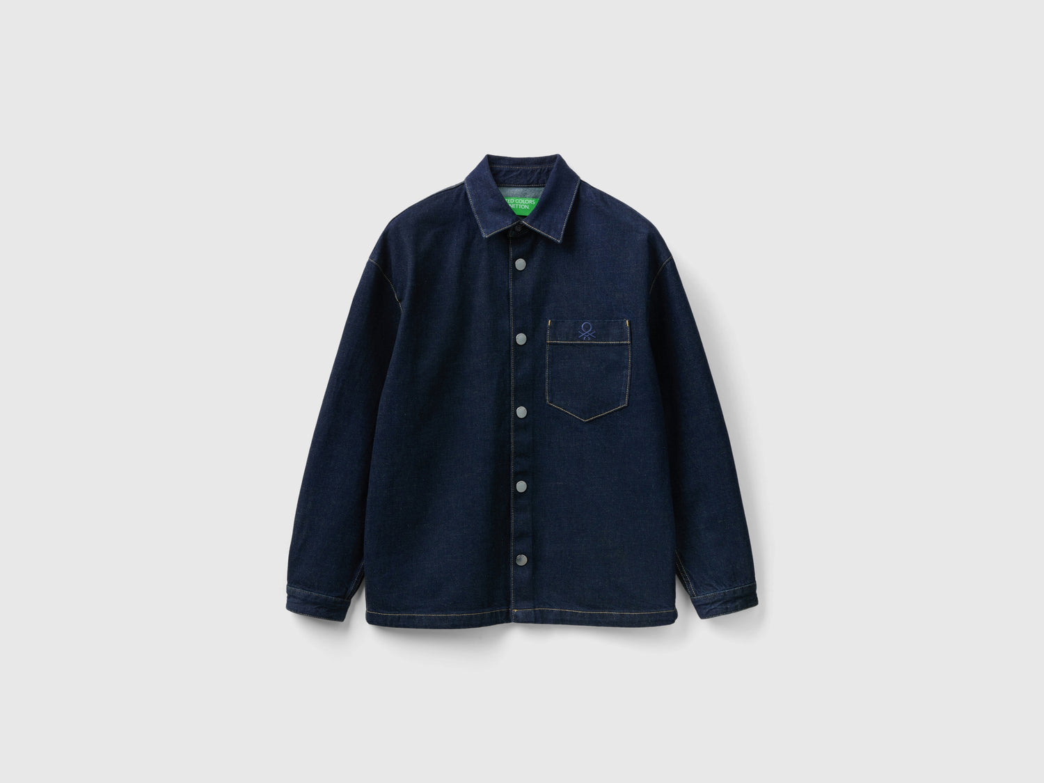 Overshirt di jeans da uomo blu scuro | Benetton Outlet