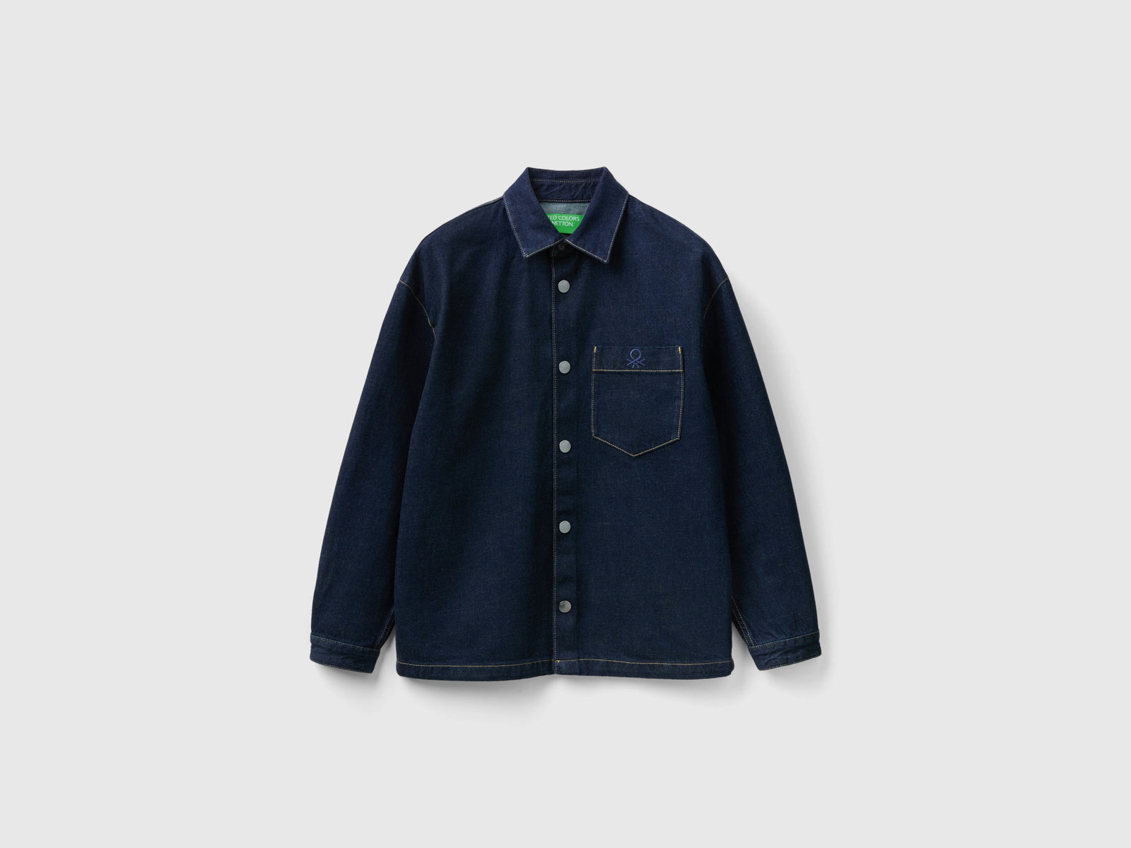Overshirt di jeans da uomo blu scuro | Benetton Outlet