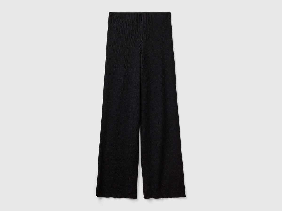 Pantaloni palazzo con lurex