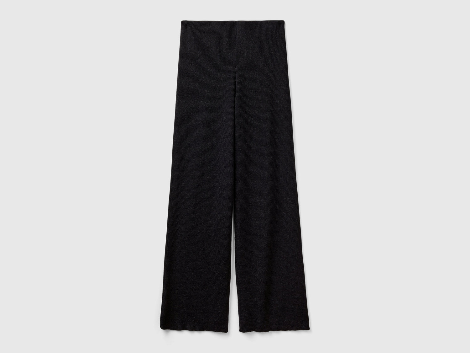 Pantaloni palazzo con lurex da donna nero | Benetton Outlet