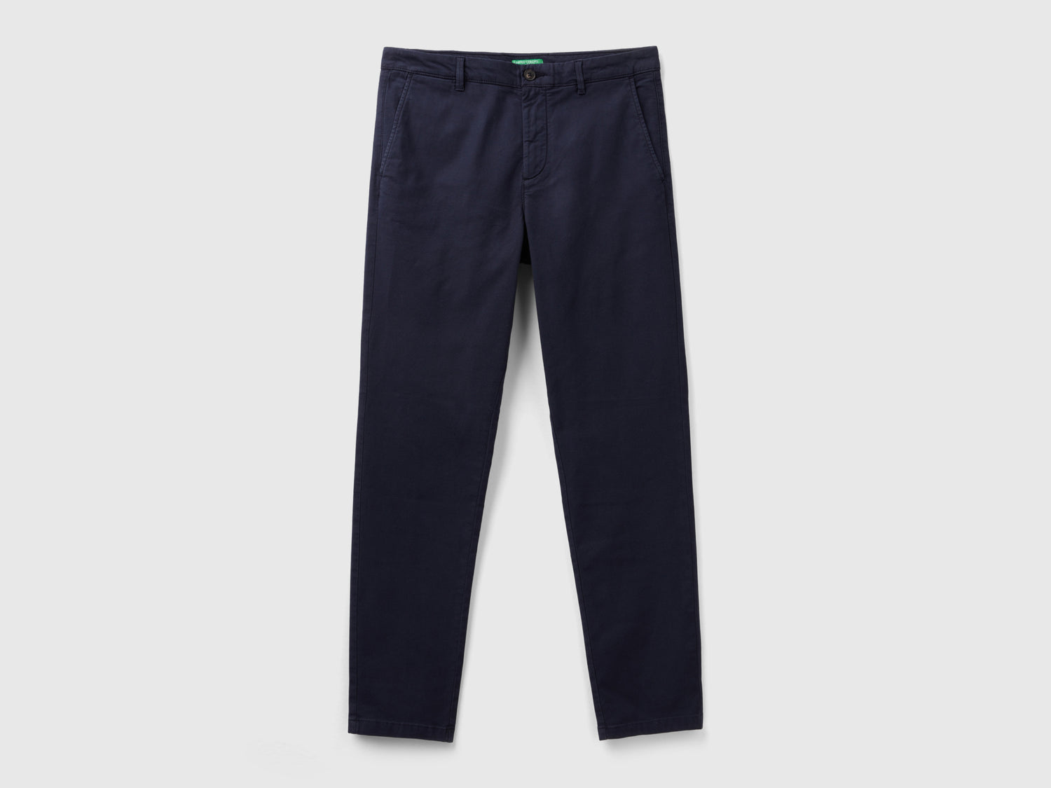 Chino slim fit in cotone stretch da uomo blu scuro | Benetton Outlet