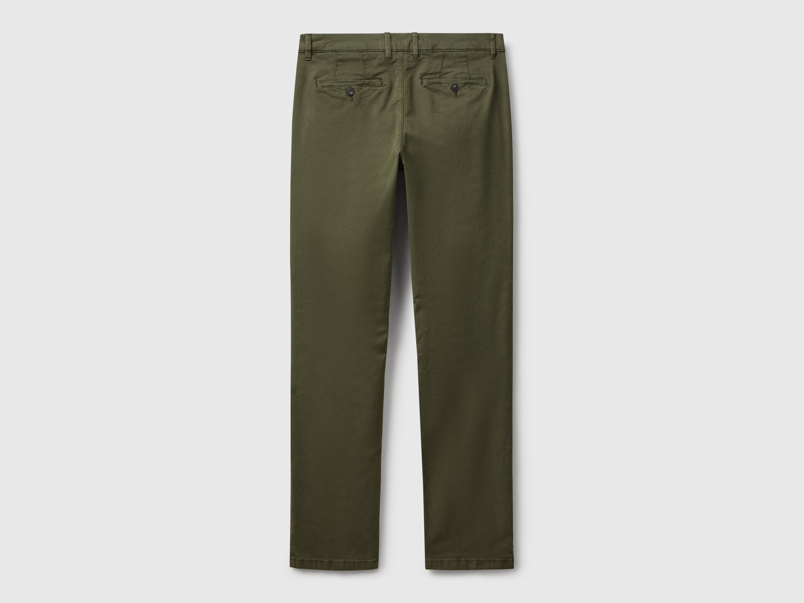 Chino slim fit in cotone da uomo verde scuro 2 | Benetton Outlet