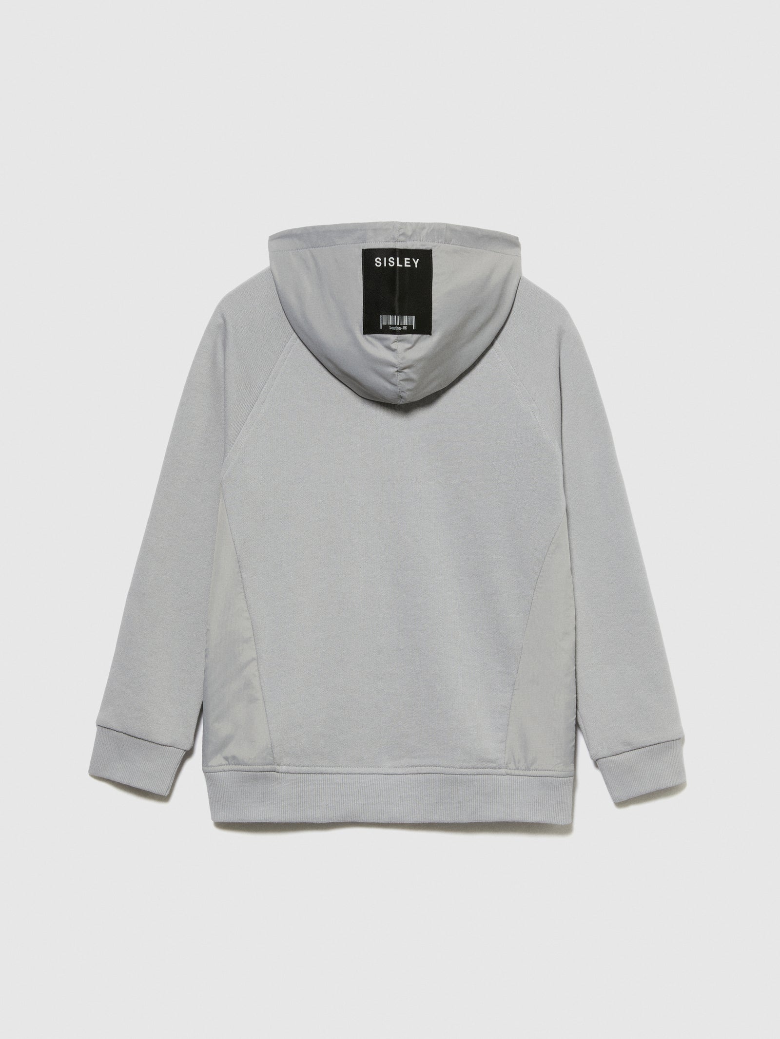 Felpa mix materia con cappuccio da bambino grigio chiaro 2 | Sisley young Outlet
