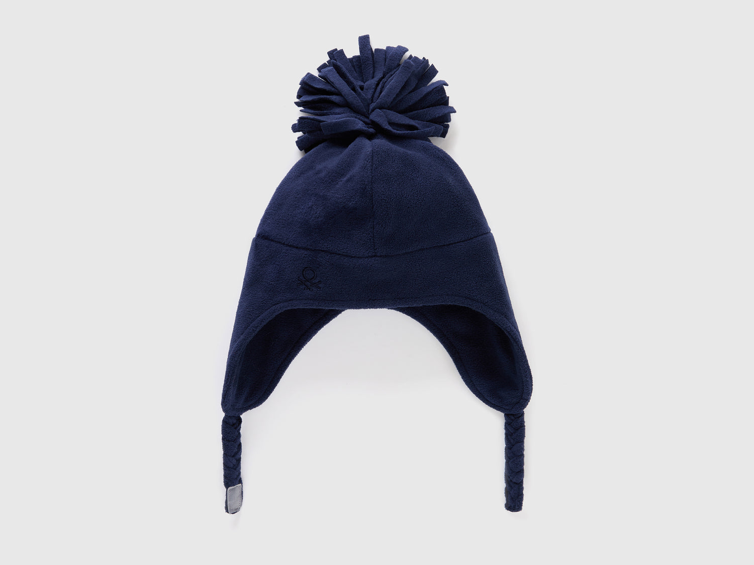 Cappello con paraorecchie e pom pom da bimbo blu scuro | Benetton Outlet