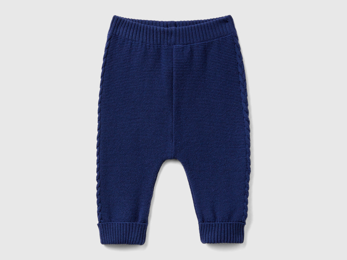 Recycled wool blend braided trousers