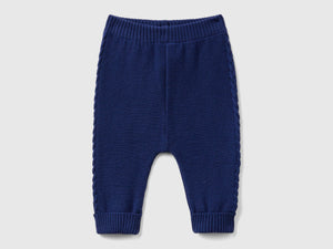 Recycled wool blend braided trousers