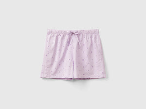 Shorts con ricami sangallo