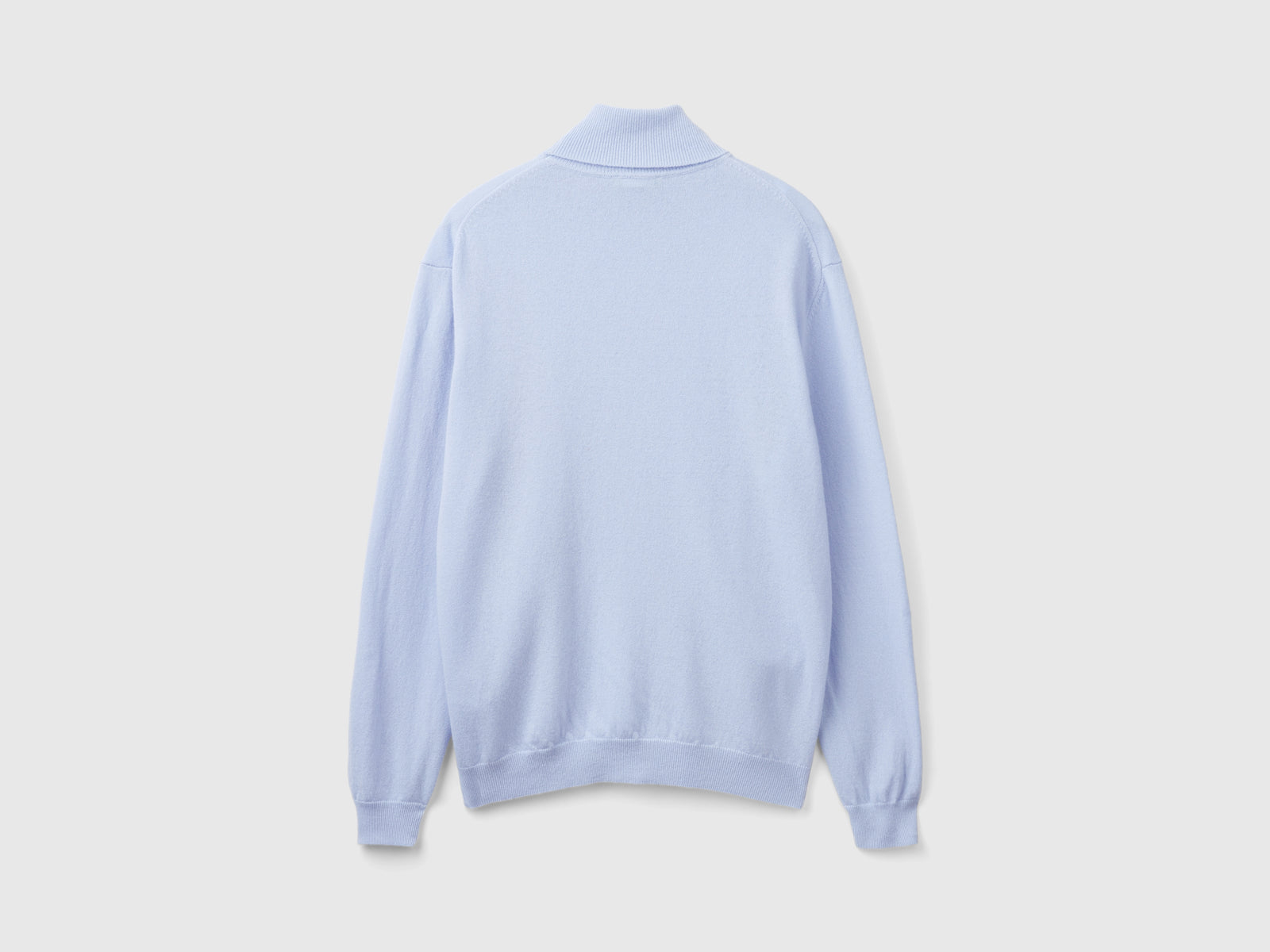 Dolcevita carta da zucchero in pura lana Merino da uomo azzurro 2 | Benetton Outlet