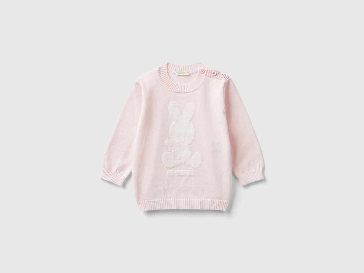 Maglia in caldo cotone con intarsio