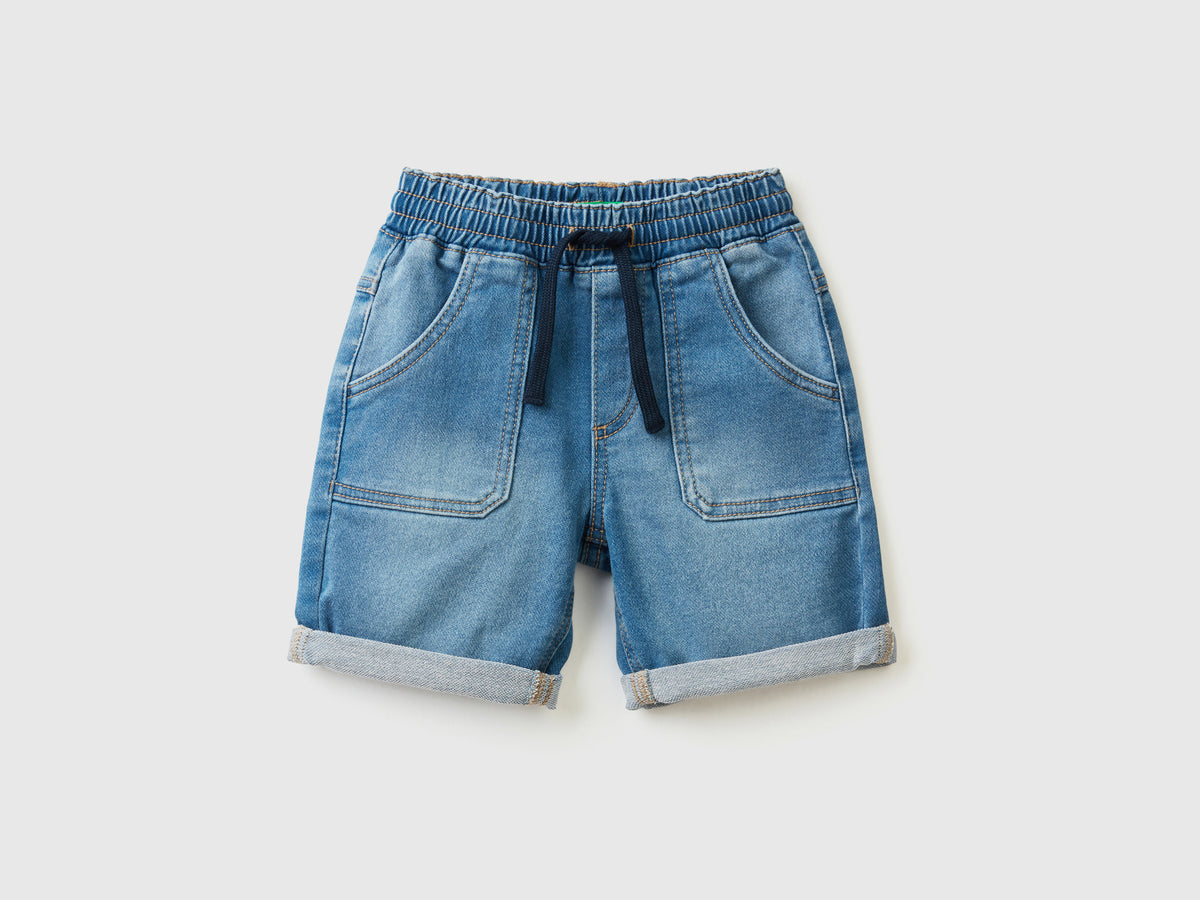 Shorts in denim elasticizzato