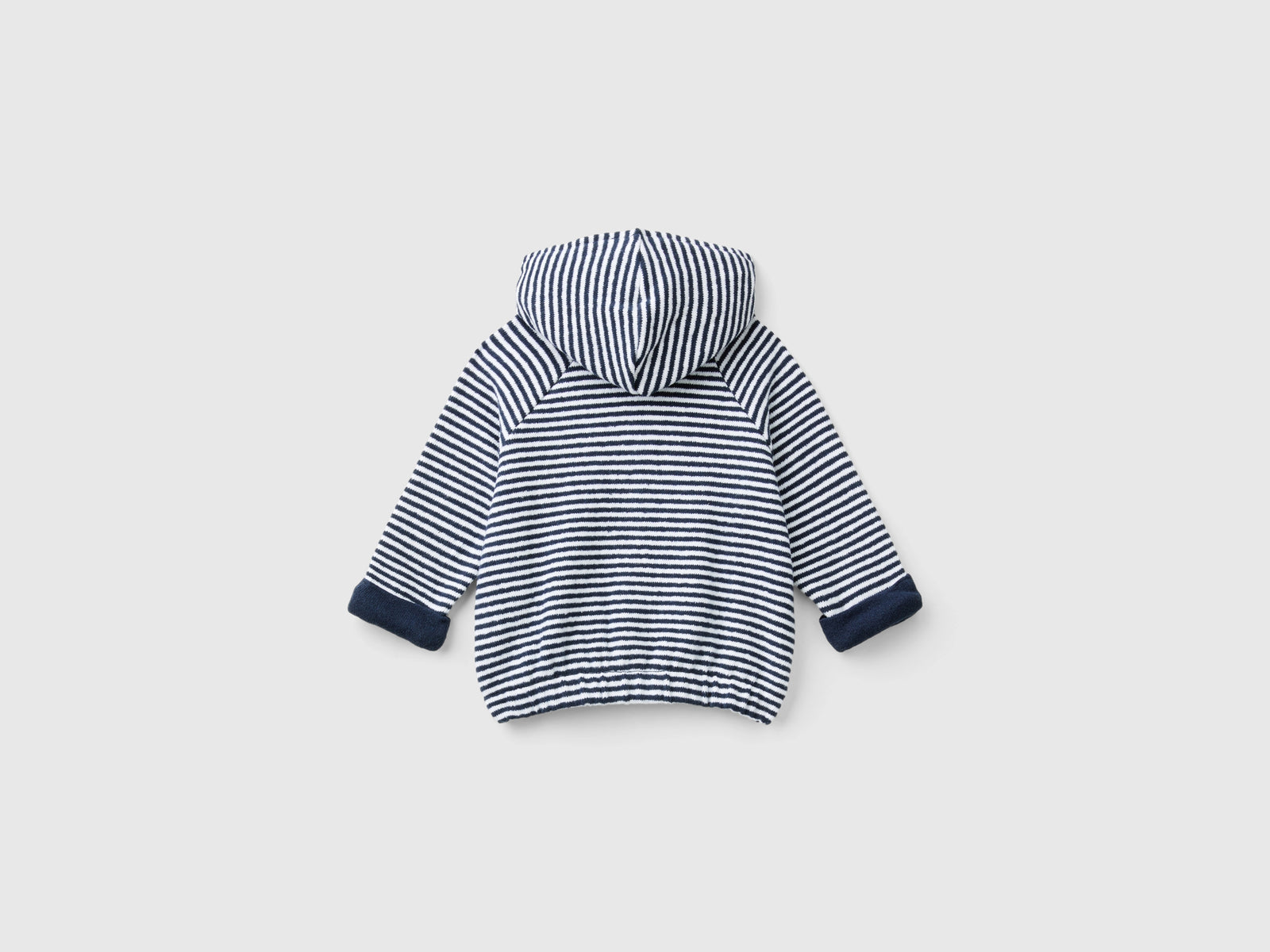 Striped sweatshirt in recycled cotton blend da neonato nero 2 | Benetton Outlet