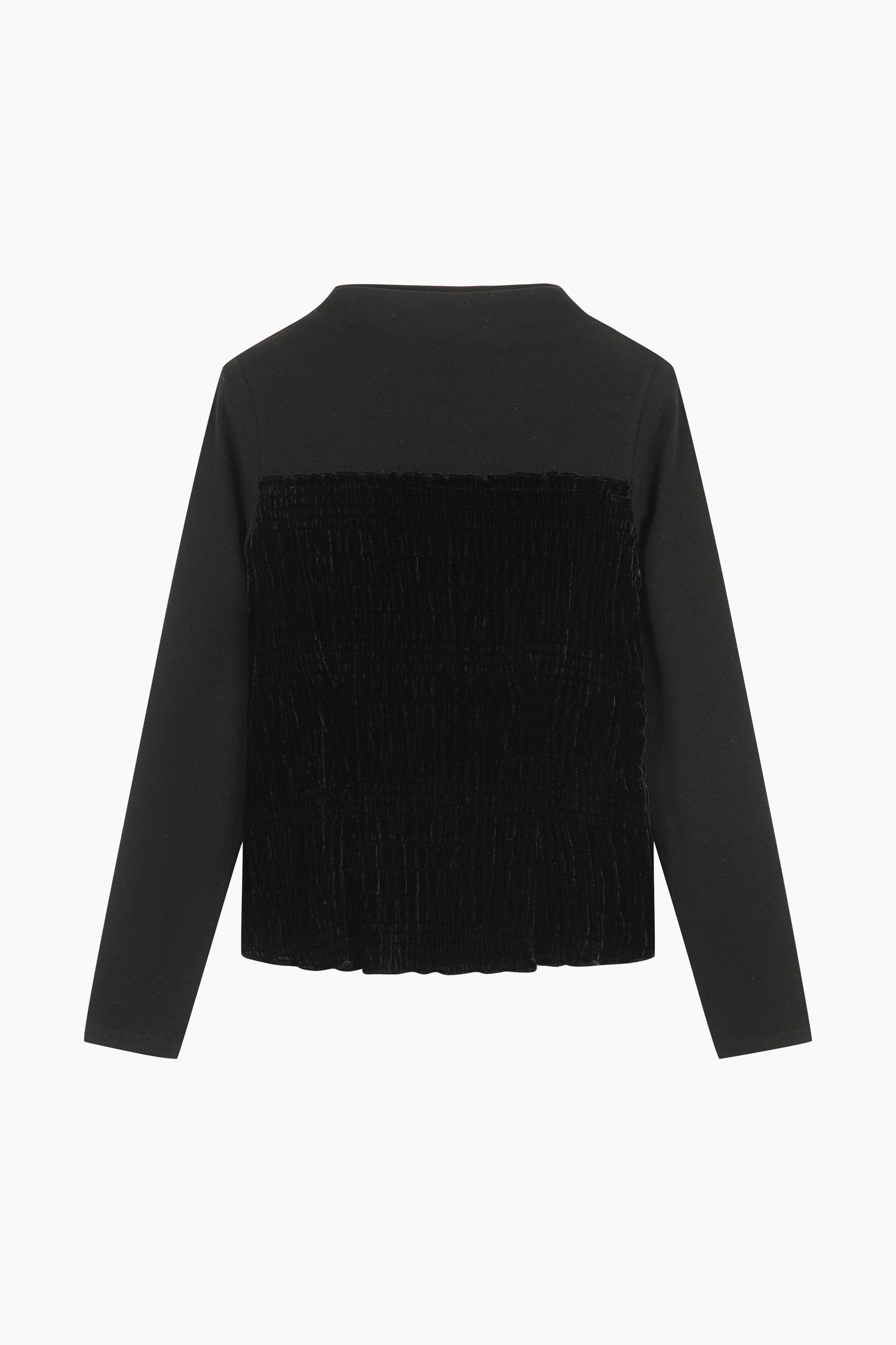 T-shirt in velluto da donna nero | Sisley Outlet