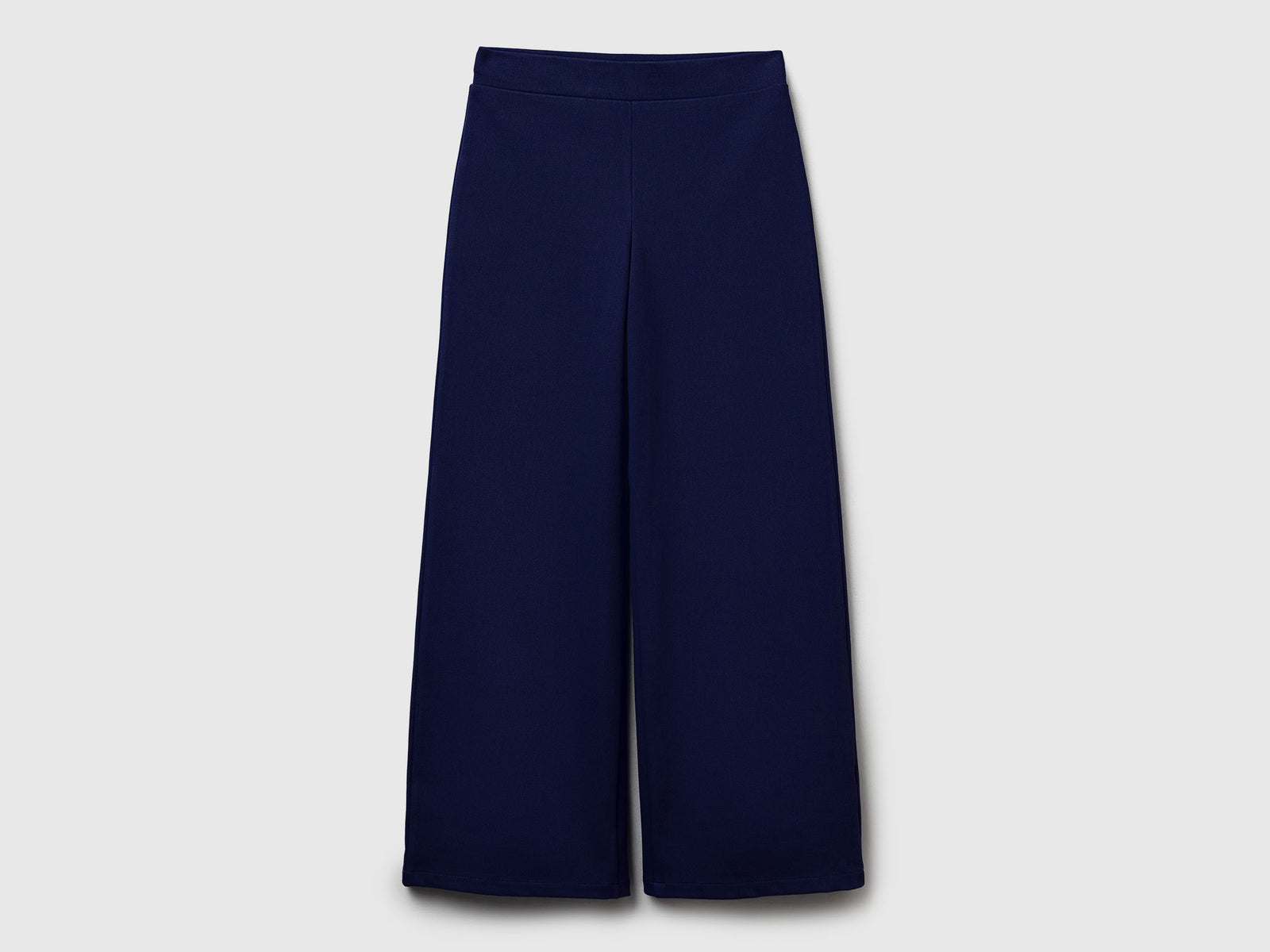 Pantaloni ampi in cotone stretch da bambina blu scuro 2 | Benetton Outlet
